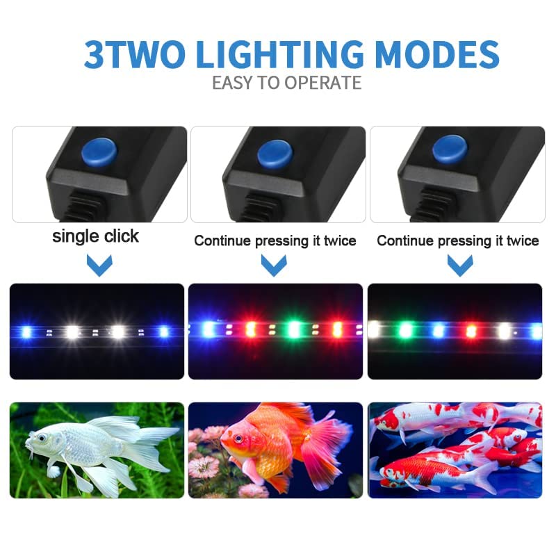 Image of VAYINATO Glass Rs Electricals Double Row High Brightness Wrgb T8 Led Light For Aquarium Fish Tank (Corded Electric, C60 | 52 Cm Led Length | Suits For 2-3 Ft Tank) By Petzlifeworld, Silver