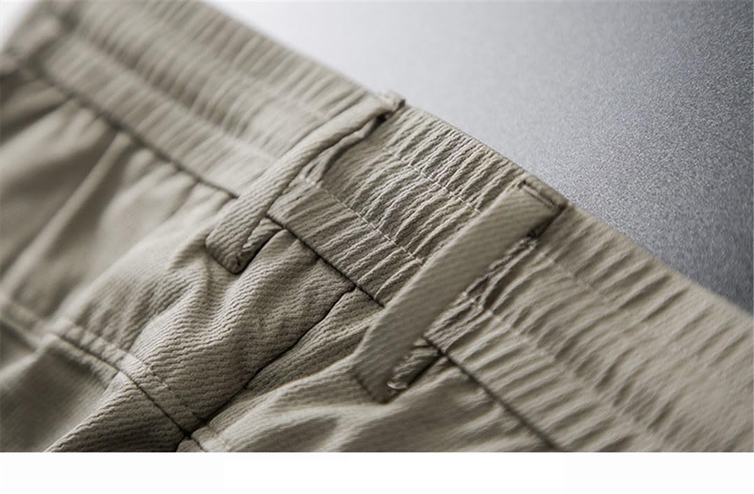 Pantalones Casuales De Hombre Pantalones Casuales Delgados De Verano Pantalones Sueltos con Cordón Recto Medio