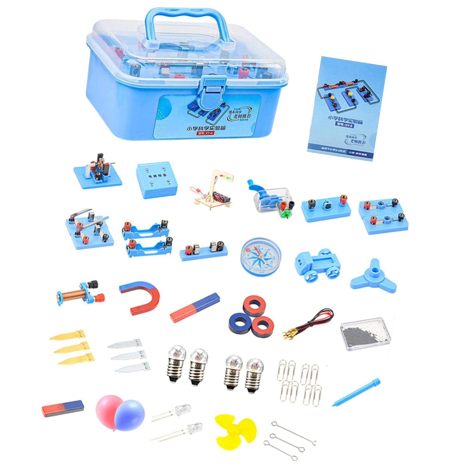 Caja de experimentos de circuito de física, montaje manual, herramienta de demostración de experimentos de electromagnetismo para proyectos de electricidad de laboratorio de ciencias