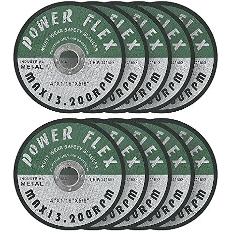 10 Pack - Cut Off Wheel 4 x 1/16 x 5/8 - for Cutting All Ferrous Metal and Steel Cover