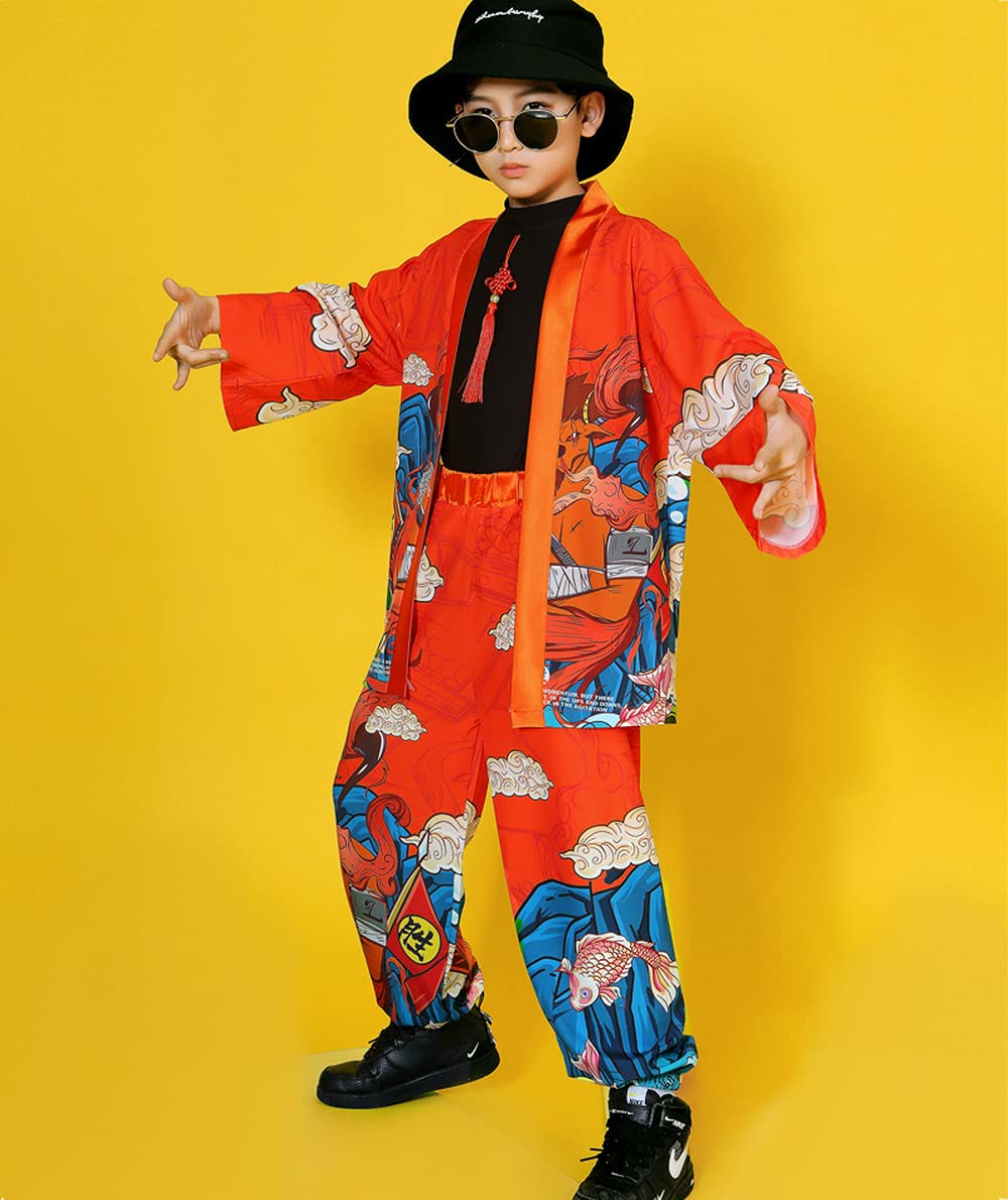Amazon.co.jp: キッズダンス衣装 セットアップ チャイナ風 ジャズ 派手