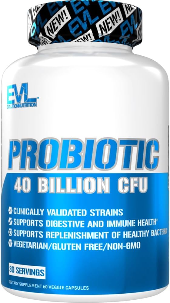 Multi-Strain Probiotic Capsules - Probiotic Nutritional Supplement with 40 Billion CFU of Lactobacillus Acidophilus Bacillus and Bifidobacterium Strains per High Potency Serving (30 Servings)