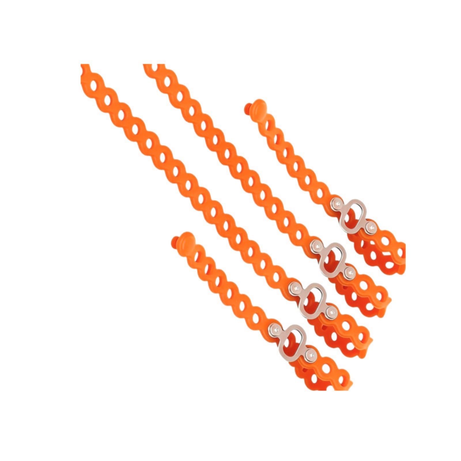 4 Multipurpose Silicone Band Modular Straps, Travel Gear Organizer for securing gear items during hiking or daily use