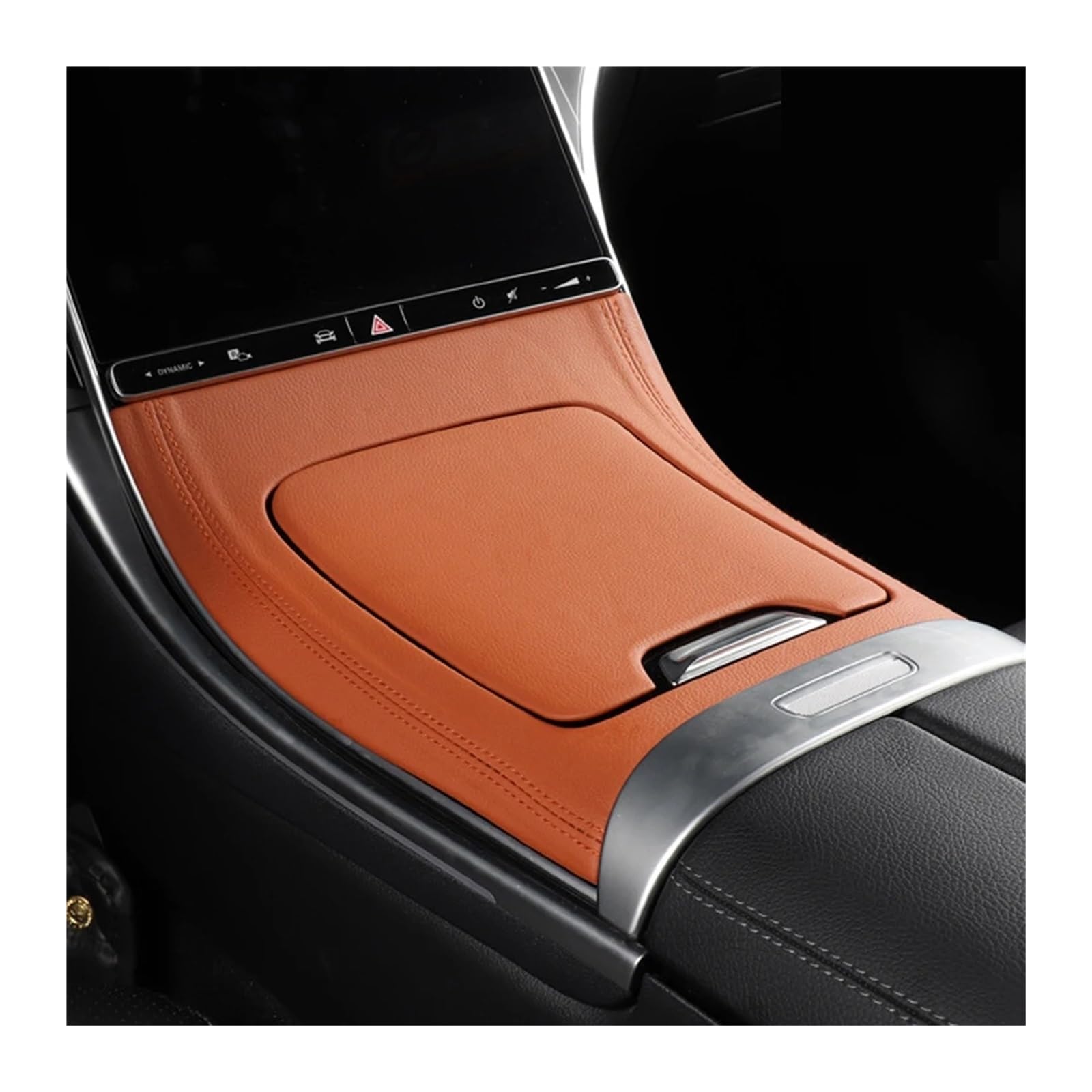 Toque Deportivo Para Tu Mercedes Clase C 2022-2023: Cubierta Fibra Carbono Para Botón De Asiento
