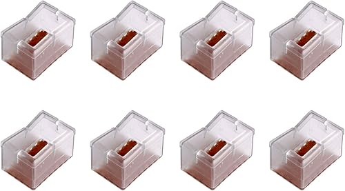 Miniatura 6 de Andux Juego de 8 protectores de suelo de madera de silicona con parte inferior rectangular para patas de silla, almohadillas para patas de muebles,