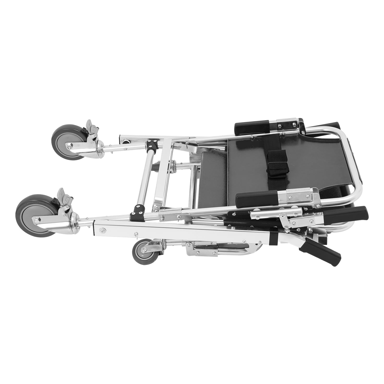 Chaise d'escalier EMS 159 kg, en alliage d'aluminium, avec ceintures de sécurité, sans installation, ambulance pliable, évacuation pour personnes âgées et handicapées, noire