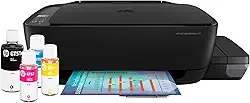 Impressora Multifuncional HP Ink Tank 416 Original Tanque de Tinta Continua Wi-Fi Scanner de banda dupla. Funções: Imprimir, Copiar, Digitalizar. Cor ‎Preto (Z4B55A)