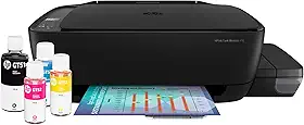 Impressora Multifuncional HP Ink Tank 416 Original Tanque de Tinta Continua Wi-Fi Scanner de banda dupla. Funções: Imprimir, Copiar, Digitalizar. Cor ‎Preto (Z4B55A)