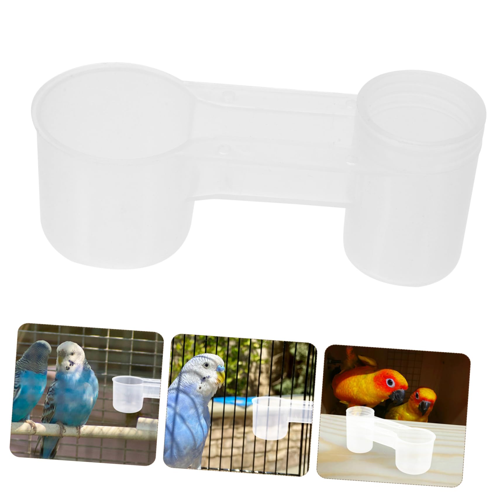 Bebedero para Palomas de Doble Puerto, 10 Piezas, Blanco | Plástico, para Pájaros y Loro, Uso en Casa o Zoo, Fácil Limpieza, Autodrinker