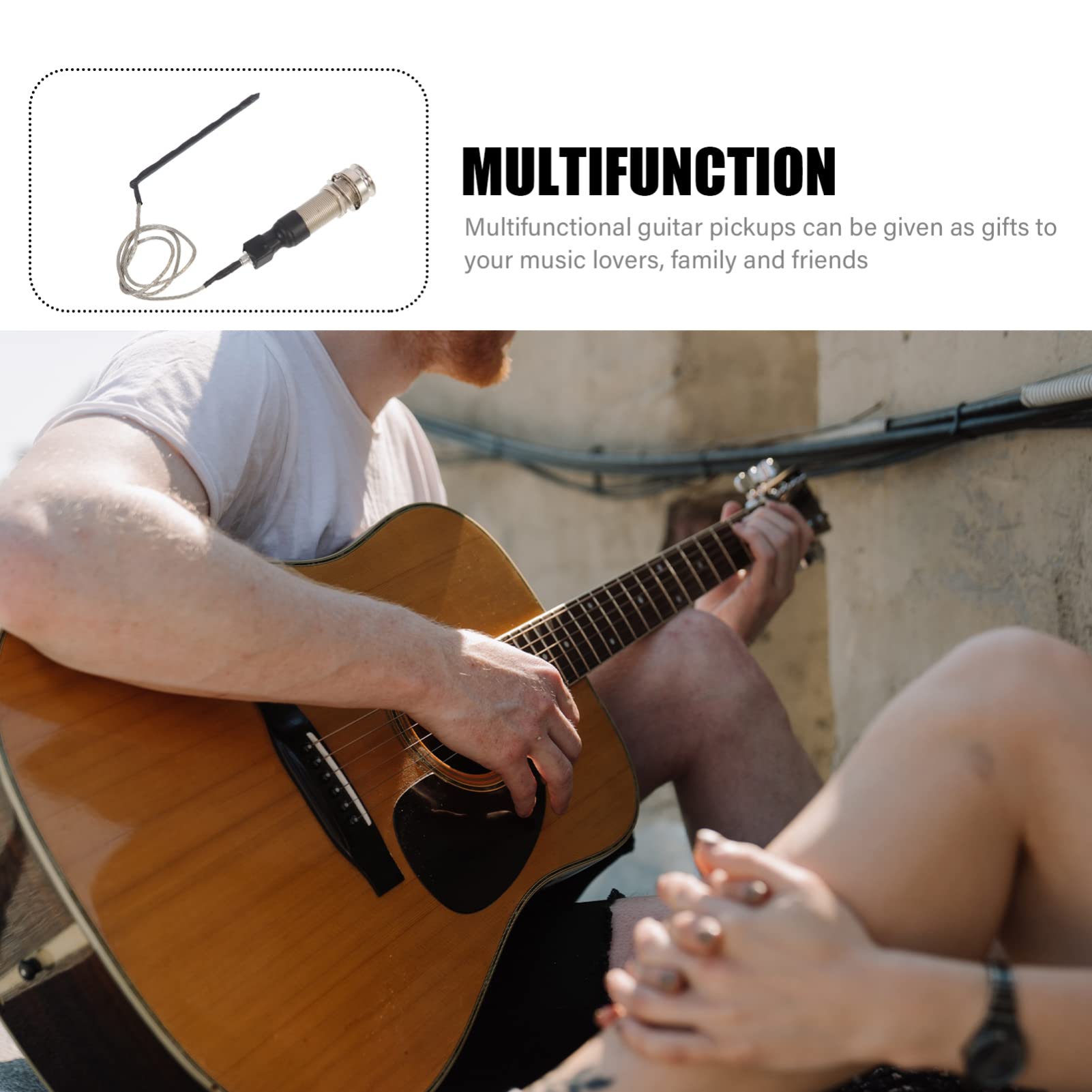 ibasenice 4stücke Multi-funktional Piezoelektrischer Gitarren-tonabnehmer Modifizierter Pickup Für Akustikgitarren Passive Installation Ohne Batterie Verbessert Und Sorgt Für Langlebige