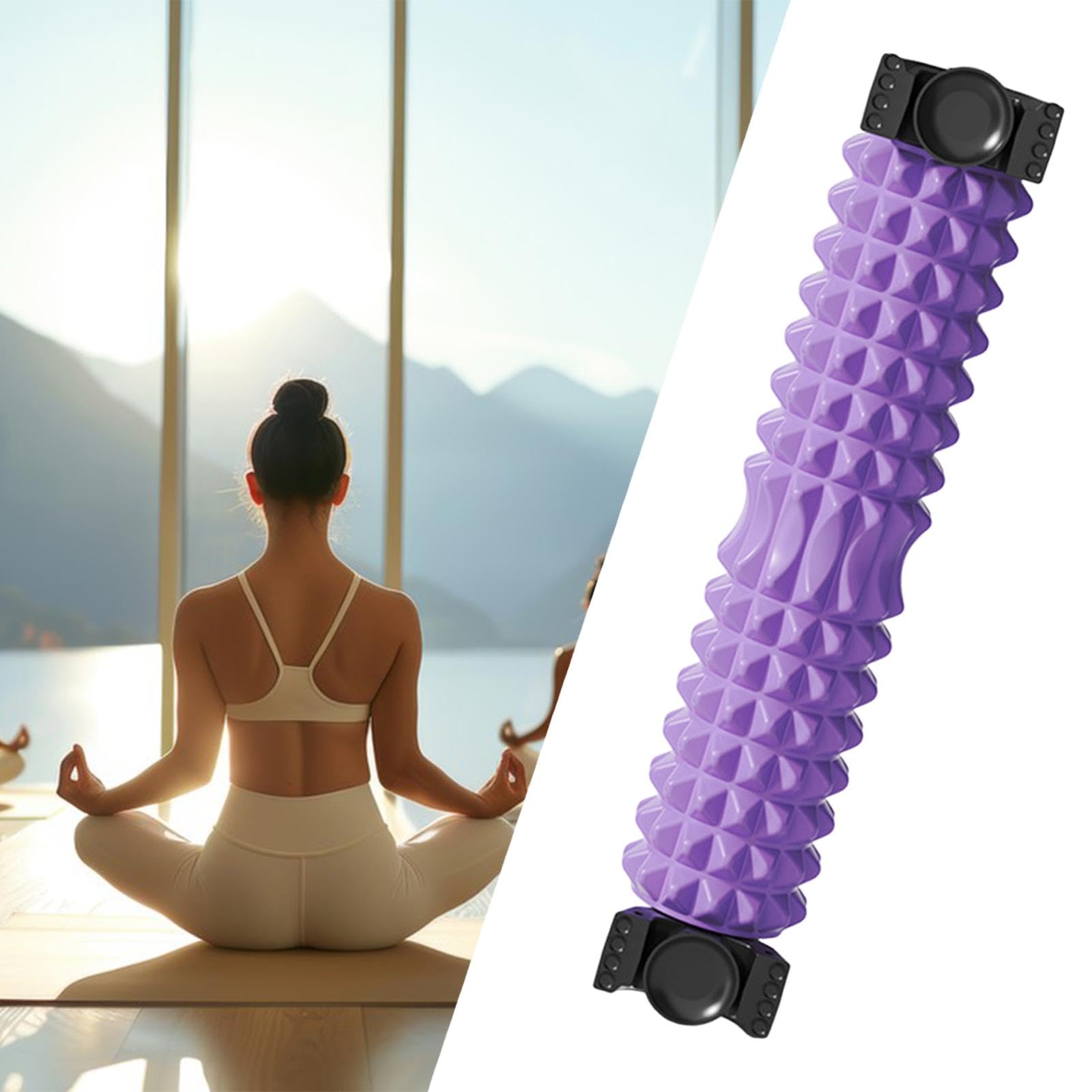 Faszienrolle Massager Tiefengewebe Schaumstoffrolle Muskelroller mit Stabiler Wandmontage 18 Saugnäpfen Und 45 Grad Härte für Faszienmassage