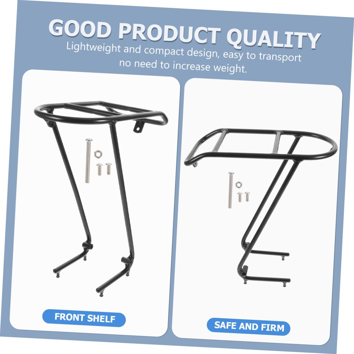 Bike Front Storage Shelf Aluminium Alloy Bracket for Mountain Easy Installation Front Rack for Carrying Bags Books and