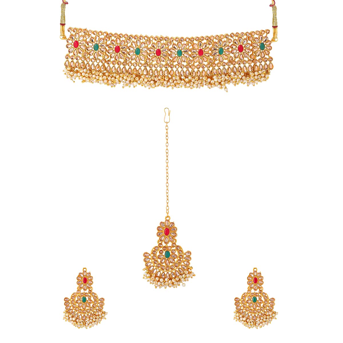 Yellow Chimes Jewellery Set for Women and Girls Kundans Necklace Set | Gold Plated Kundan Choker Necklace Set | Birthday Gift for girls and women Anniversary Gift for Wife (B0BQRHDV66) Amazon Price History, Amazon Price Tracker