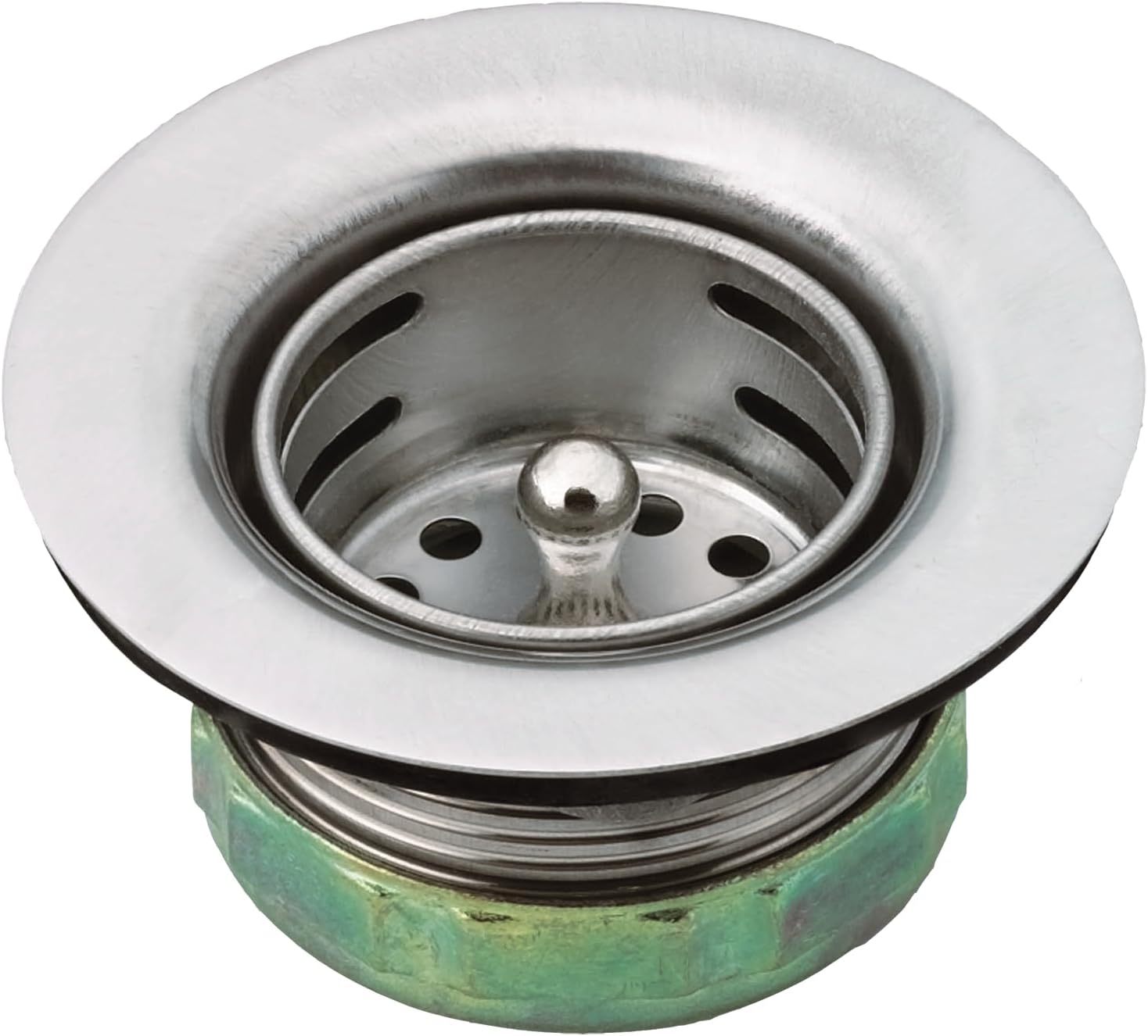 Stainless Steel 2" Kitchen Sink Basket Strainer with Drain Assembly
