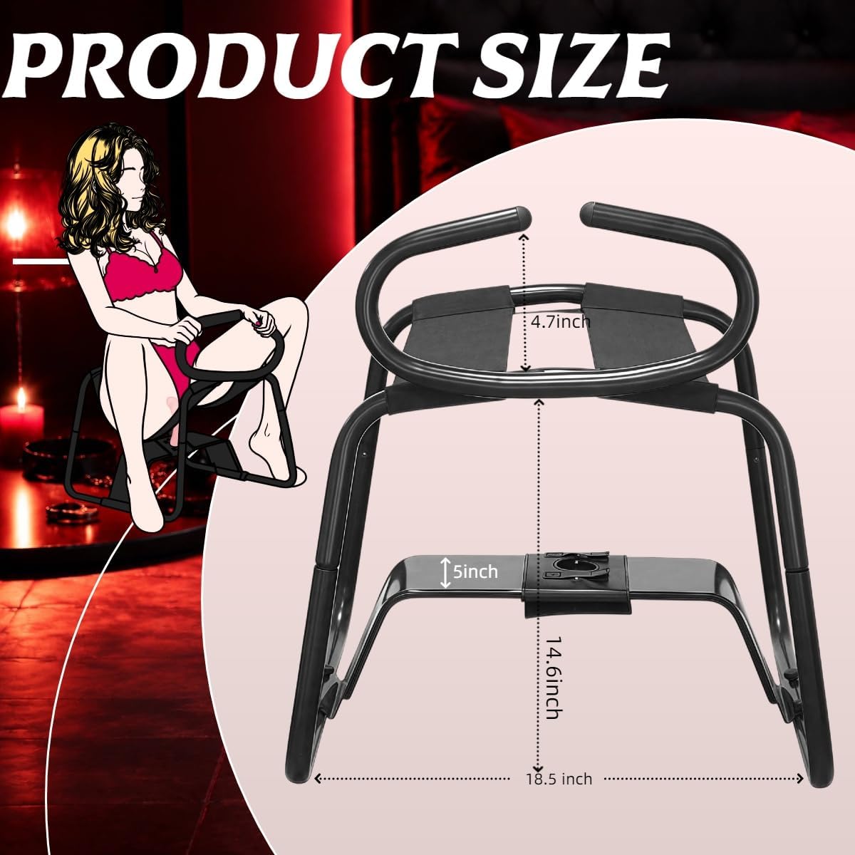 Sex Dildo Mount Chair Sex Bench Sex Stool with Handrail BDSM Adult Toy