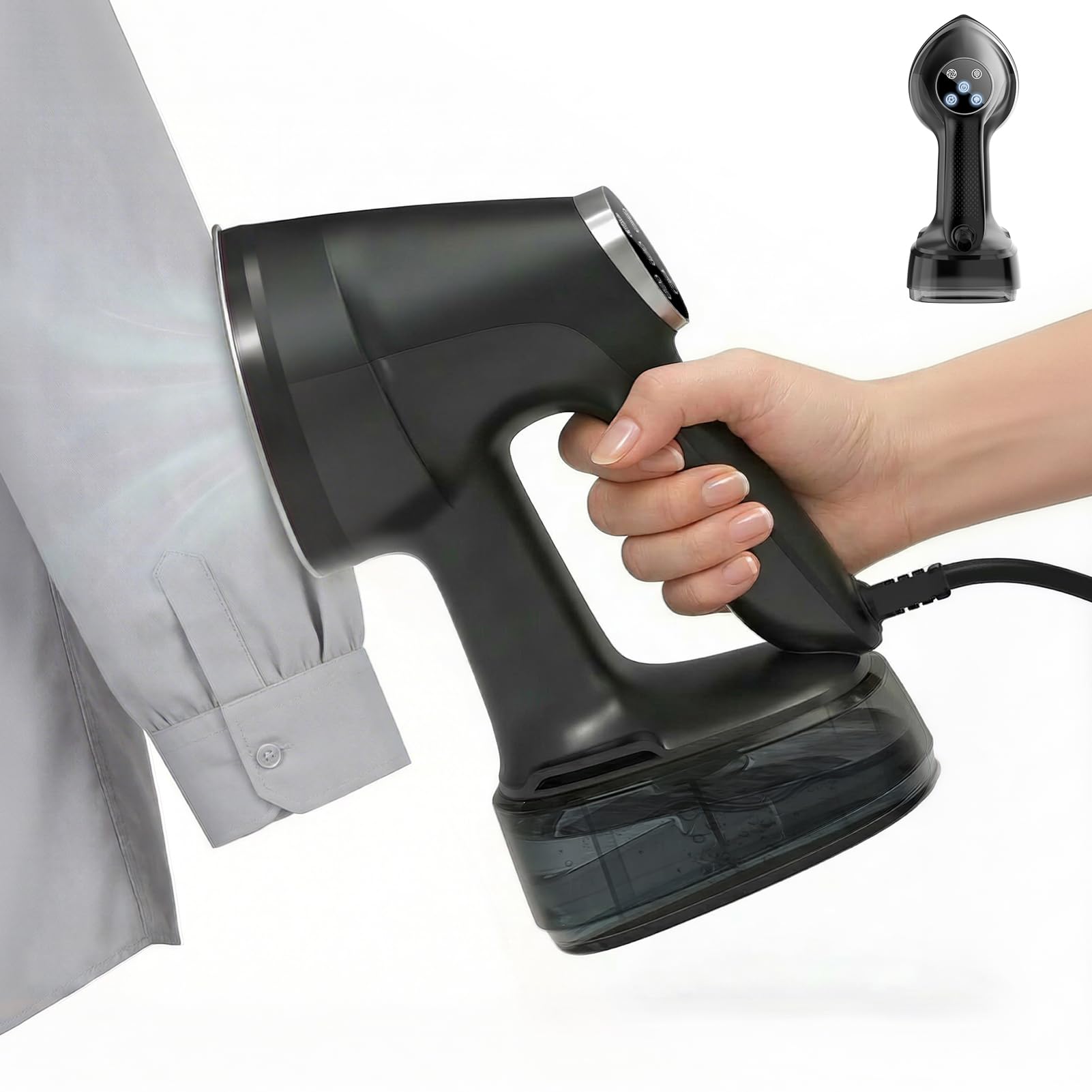 Photo 1 of (used) Vacuum Steamer for Clothes Handheld: 2500–3600Pa Adjustable Suction, No Leak & Stable Steam, Steaming & Ironing Portable Travel Garment Steamer, 400ml Tank, 4 Modes, 15s Heat-Up, 110-120V