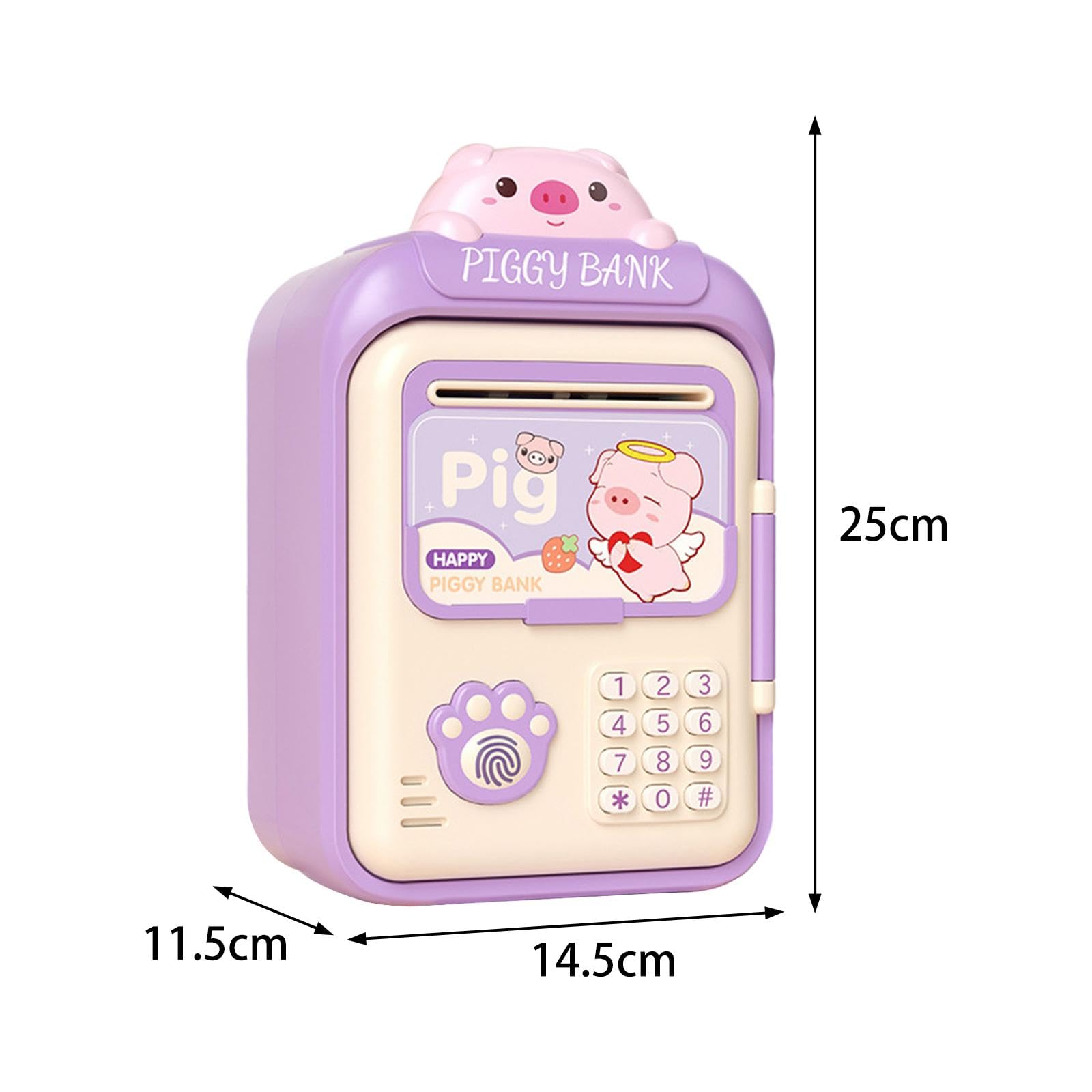 Sharplace Cajero Automático Electrónico, Caja de Ahorros con Canciones, Hucha Infantil Automática, Huchas para Niños de 3 a 8 años, Violeta