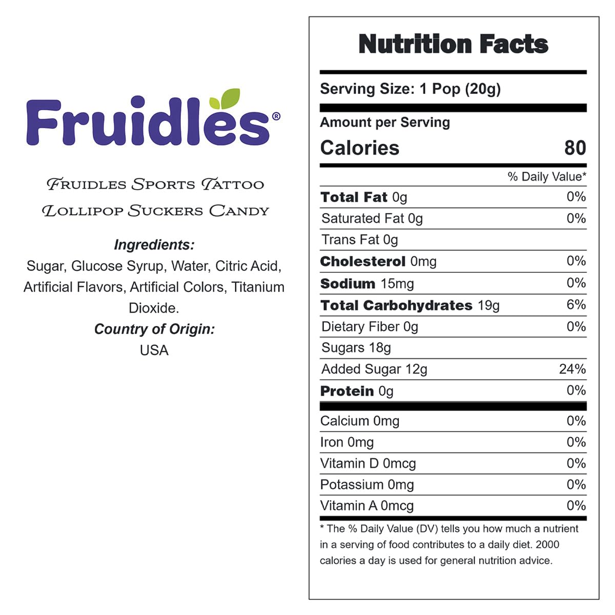Fruidles Sports Tattoo Lollipop Suckers Candy, Great for Goody Party Bag Fillers, Individually Wrapped (5 Pounds (Bulk))
