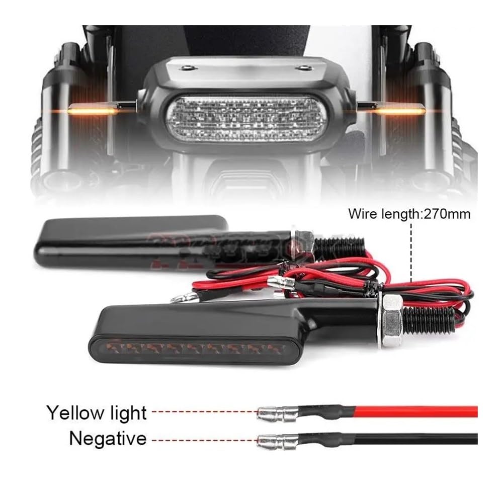 Indicateurs de Moto Clignotants De Moto À 9 LED, Lampes Indicateurs En Métal Ambre, Lampe De Signalisation Pour Moto Tout-terrain, Double Sport, Accessoires 12V