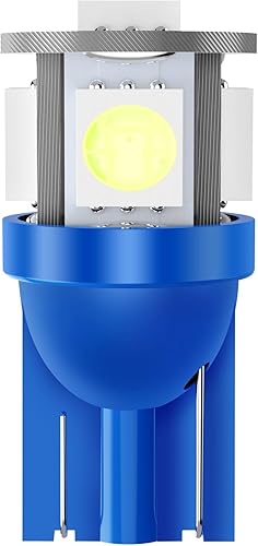 Miniatura 3 de cciyu Paquete de 5 bombillas LED T10 168 194 cuña 5-5050-SMD de repuesto para luces de marcador de cabina combo 1999-2012 para Ford F250 Super Duty