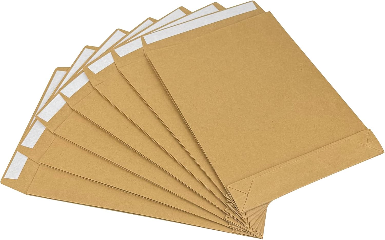 40 Pack Expandable Large Kraft Envelopes, 9.3" x 13" Big Mailing Envelopes Self Seal Anti Tear Catalog Envelopes for Business Office Paper Documents File Storage - Brown