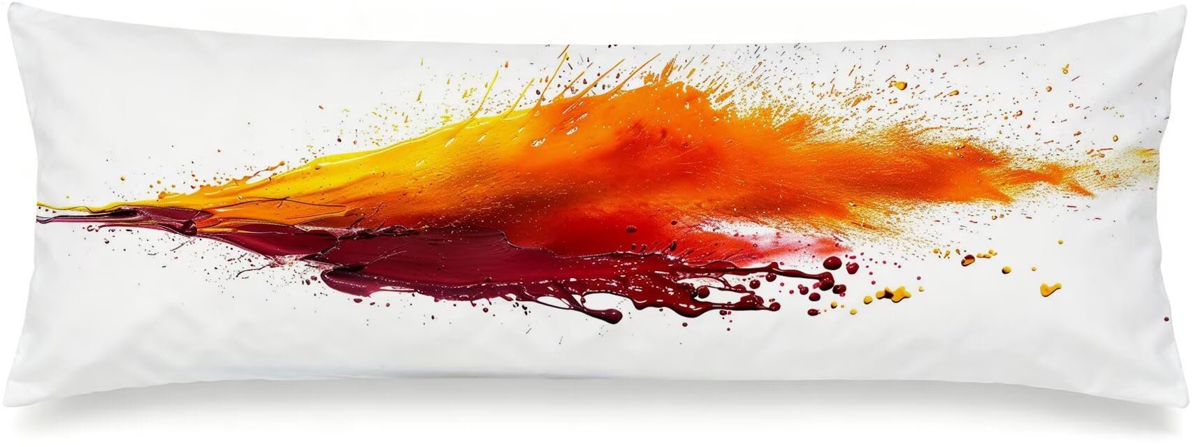Poszewka 50 x 150 cm Pomarańczowy Pościel Długie Poduszki Abstrakcja, M-78