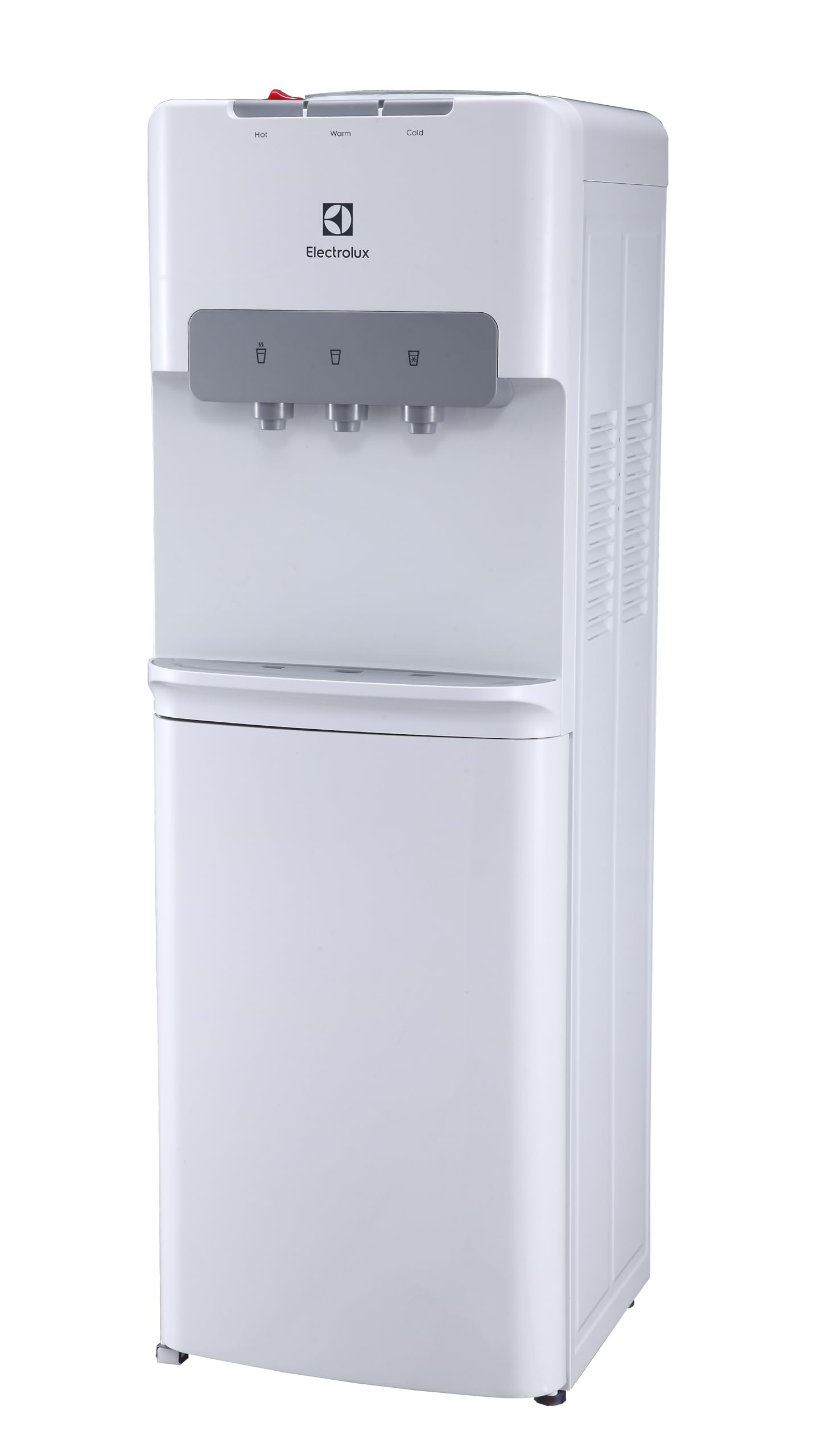 Electrolux Water Dispenser, Top Loading, 3-taps Equipped with Hot Cold and Ambient Temperature, Floor Standing, LED Indicator, Child Safety Lock for Faucet, Ideal for Home, Office & Pantry, EDBMFSXWG