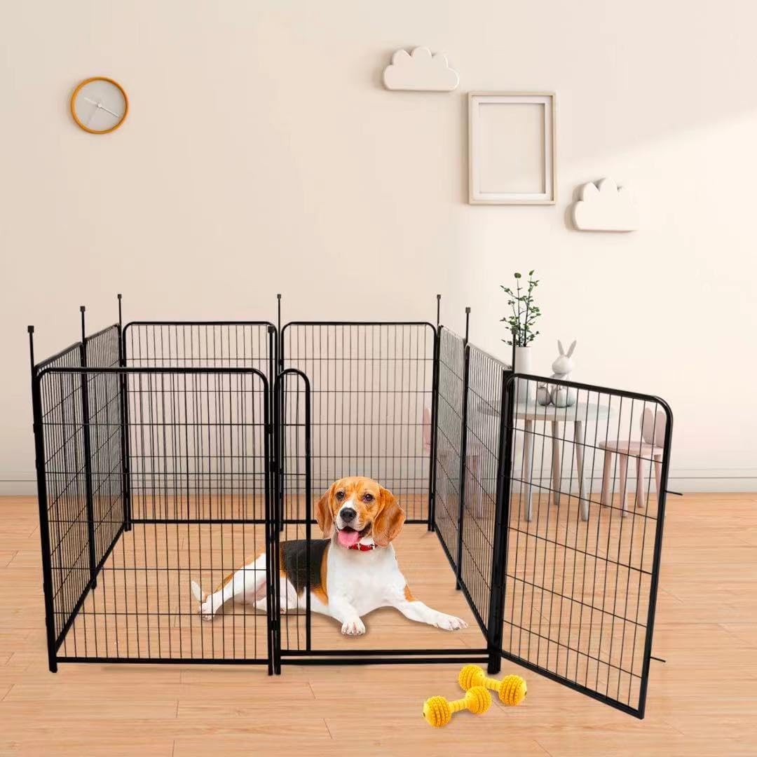 GETLAY 40in(H) Fence for Garden, 14 Panels No-Door 31.2 Ft(L) Barrier, Outdoor Garden Protection for Dogs, Indoor Fences Without Gate, Flower Bed Fencing, Rabbit Fences, Dog Fence Outdoor for Yard