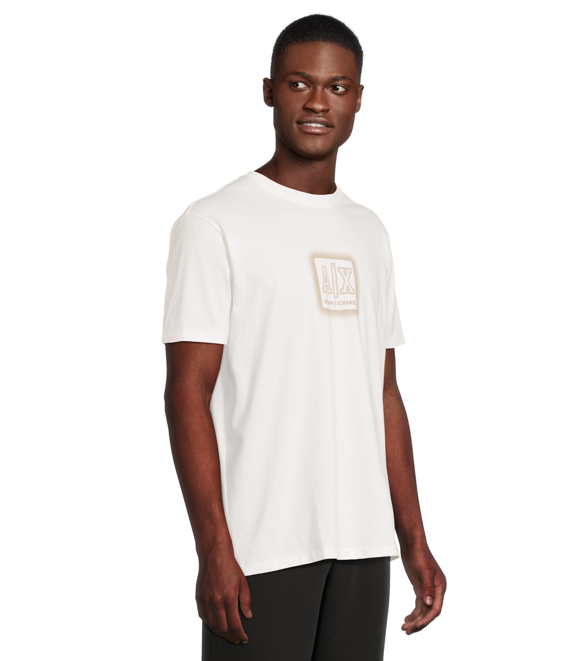 Armani Exchange Spray Paint AX Logo tee Camiseta Hombre
