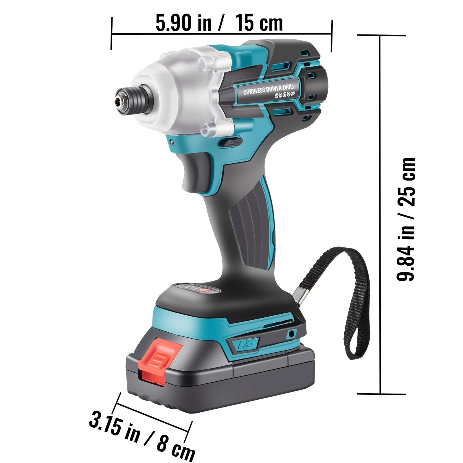 20V bezszczotkowy wkrętak elektryczny 1300in-lbs akumulator litowo-jonowy akumulator akumulatorowa wiertarko-wkrętarka DIY Impact Power Tool Materiały budowlane