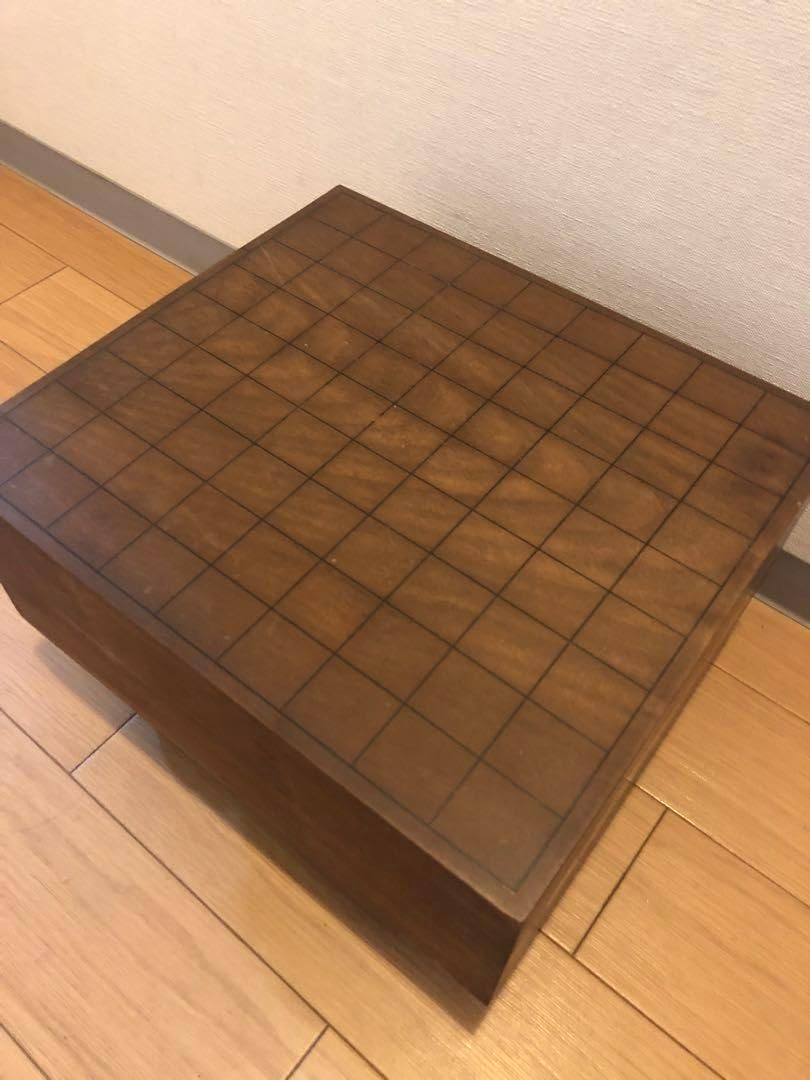 木製将棋盤 正方形 丸脚 <0511z囲碁・将棋>