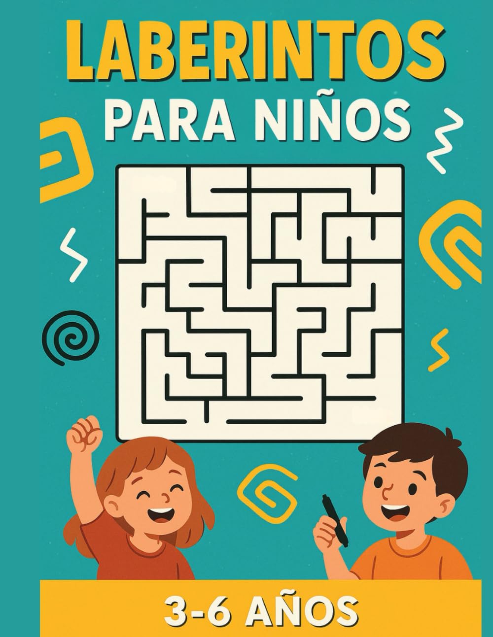 Laberintos para Niños 3–6 Años: Actividades para desarrollar motricidad fina, atención y concentración