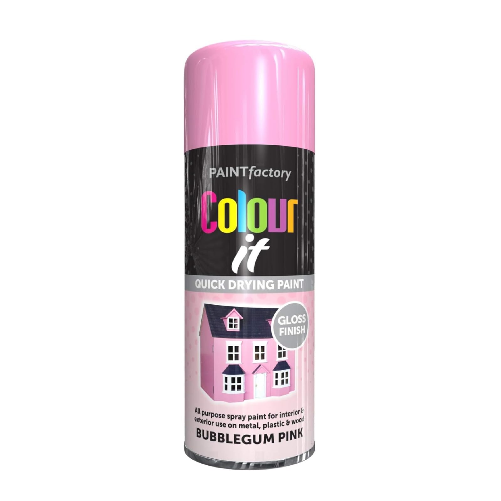Ysamax 1Pcs All Purpose Bubble-Gum Pink Gloss Spray Paint, Both Interior And Exterior Use, Quick Drying Paint, Versatile Uses, Aesthetic Appeal, 400Ml, (1Pcs)