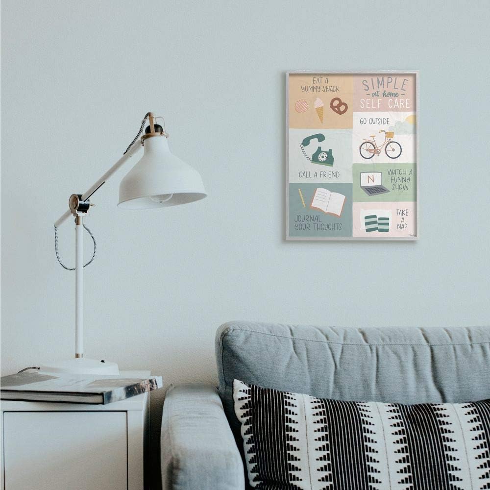 Stupell Industries Simple Home Self Care Advice Stay Positive Design