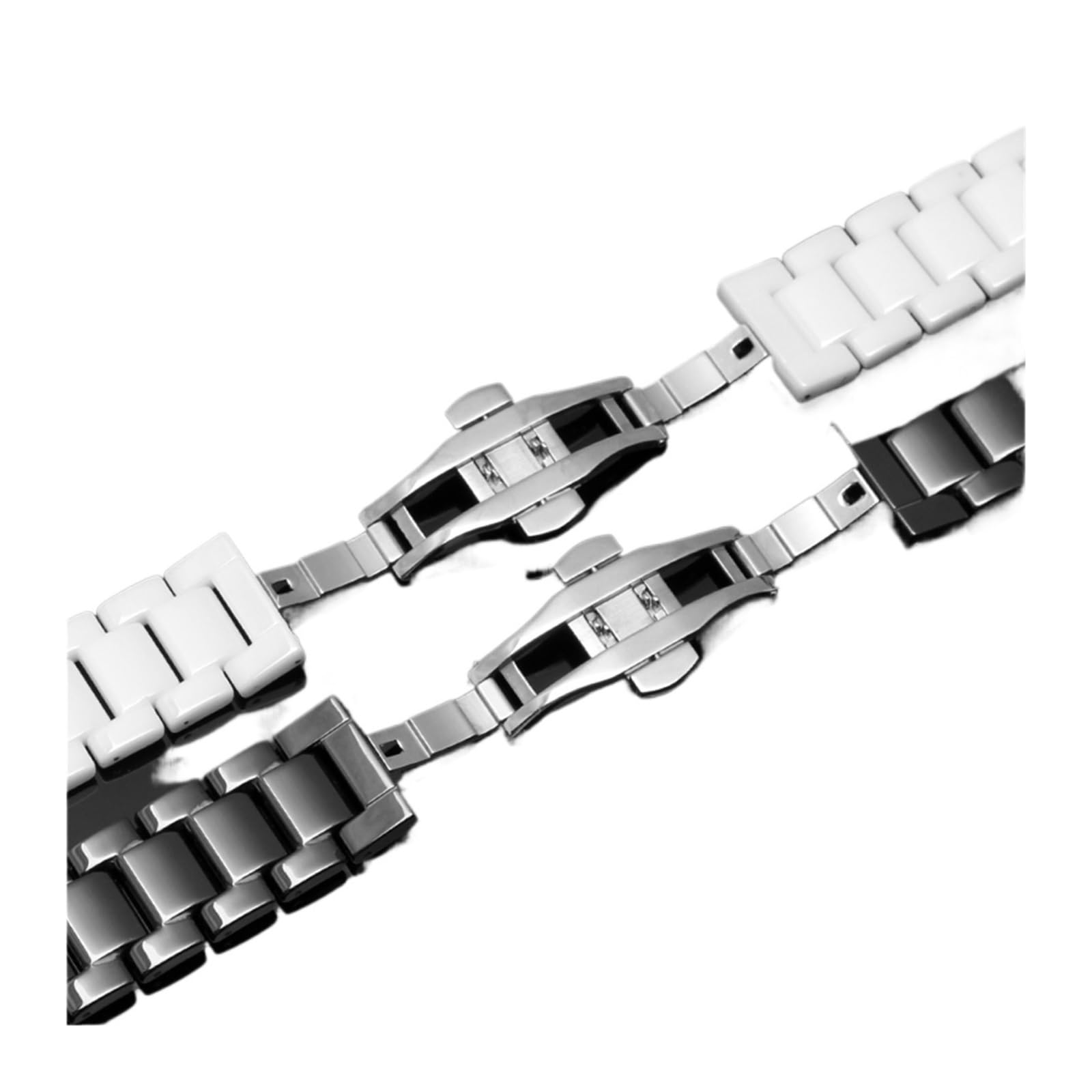 SiChouwz Bracciali Con Cinturini For Orologi In Ceramica Bianca | Cinturino da uomo e donna da 14 mm 16 mm 18 mm 20 mm 22 mm