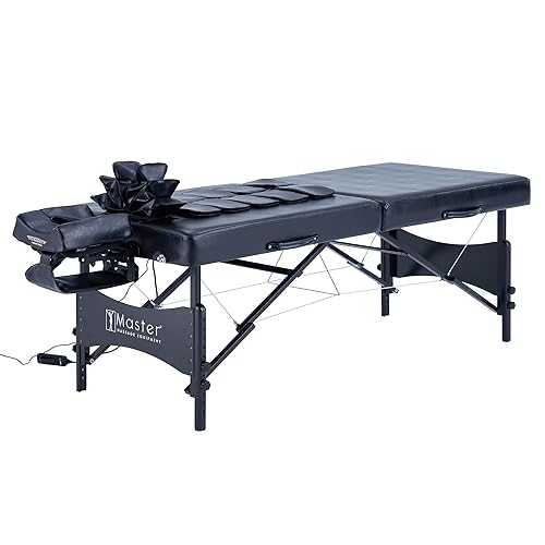 Miniatura 3 de Master Massage Monaco Airwave - Mesa de masaje portátil de 30 pulgadas con bolsas de aire, tracción lumbar 3D para uso profesional y doméstico, mesa