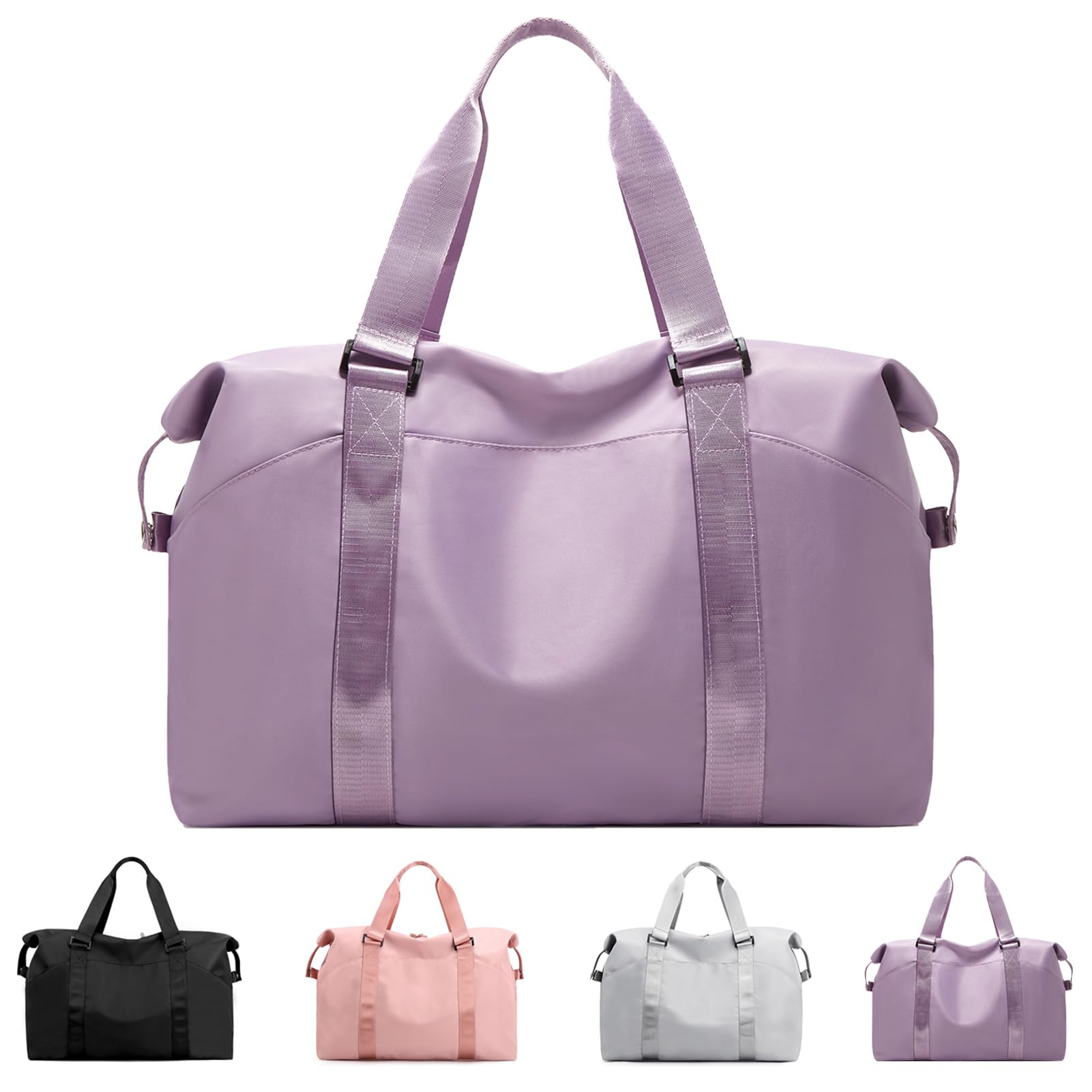 SIVENKE Sporttasche Damen Herren mit Nassfach, Freizeit Handtasche faltbar Gym Tasche Shopping-Bag Weekender Reisetasche