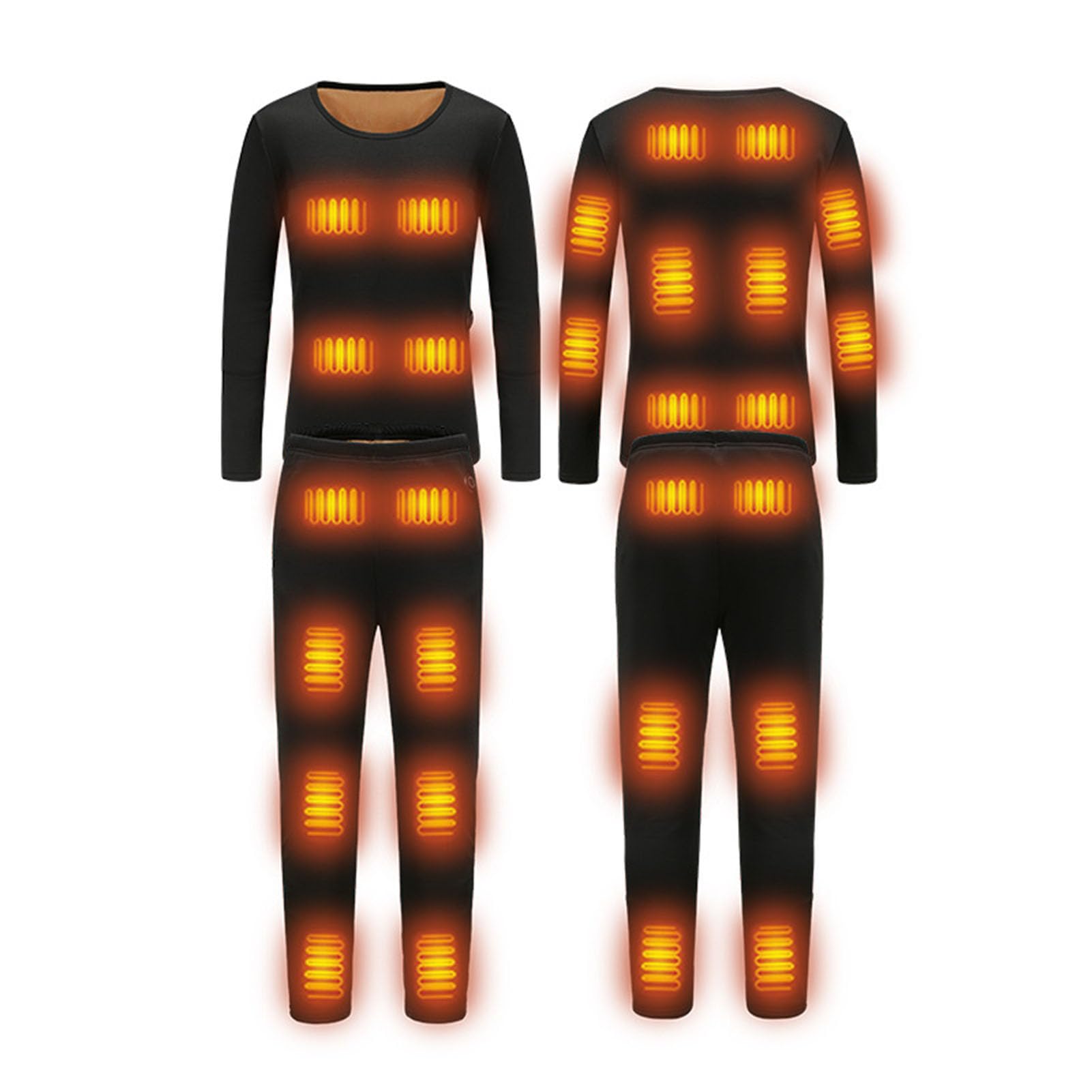 Completo Intimo Termico Riscaldato per Uomo e Donna 28 Zone di Riscaldamento Completo Intimo Riscaldato Elettrico Parte Superiore e Inferiore