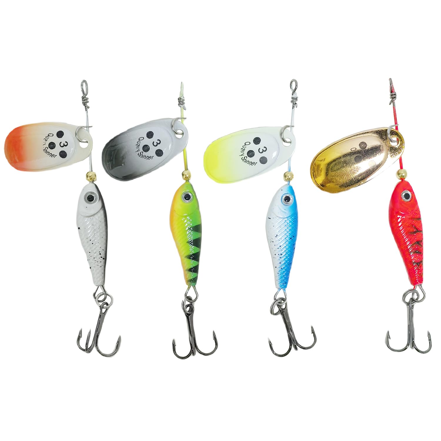 4 Pack Fishing Lures Spinners Minnow Bass Sea Trout Salmon Pike Sprat Spoon Jig Realistic Lifelike Sandeel Bright Trebble Hook Rig Action Swimbait Saltwater Freshwater Sea Trout Pollock Mackerel 3D