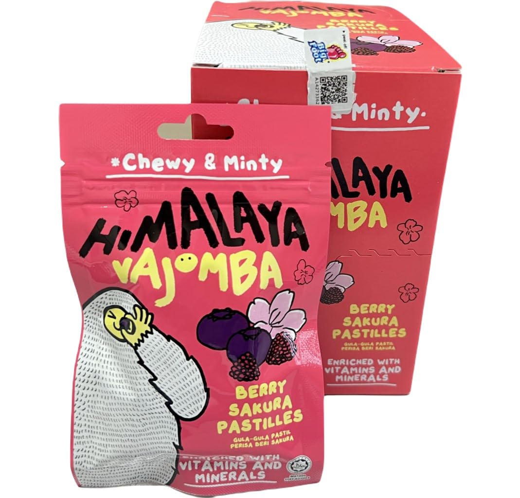 1 Box Himalayas Vajomba Pastilles Candy Chewy & Minty (12 Packs x 25g Each) (Altice Fresh Mints)