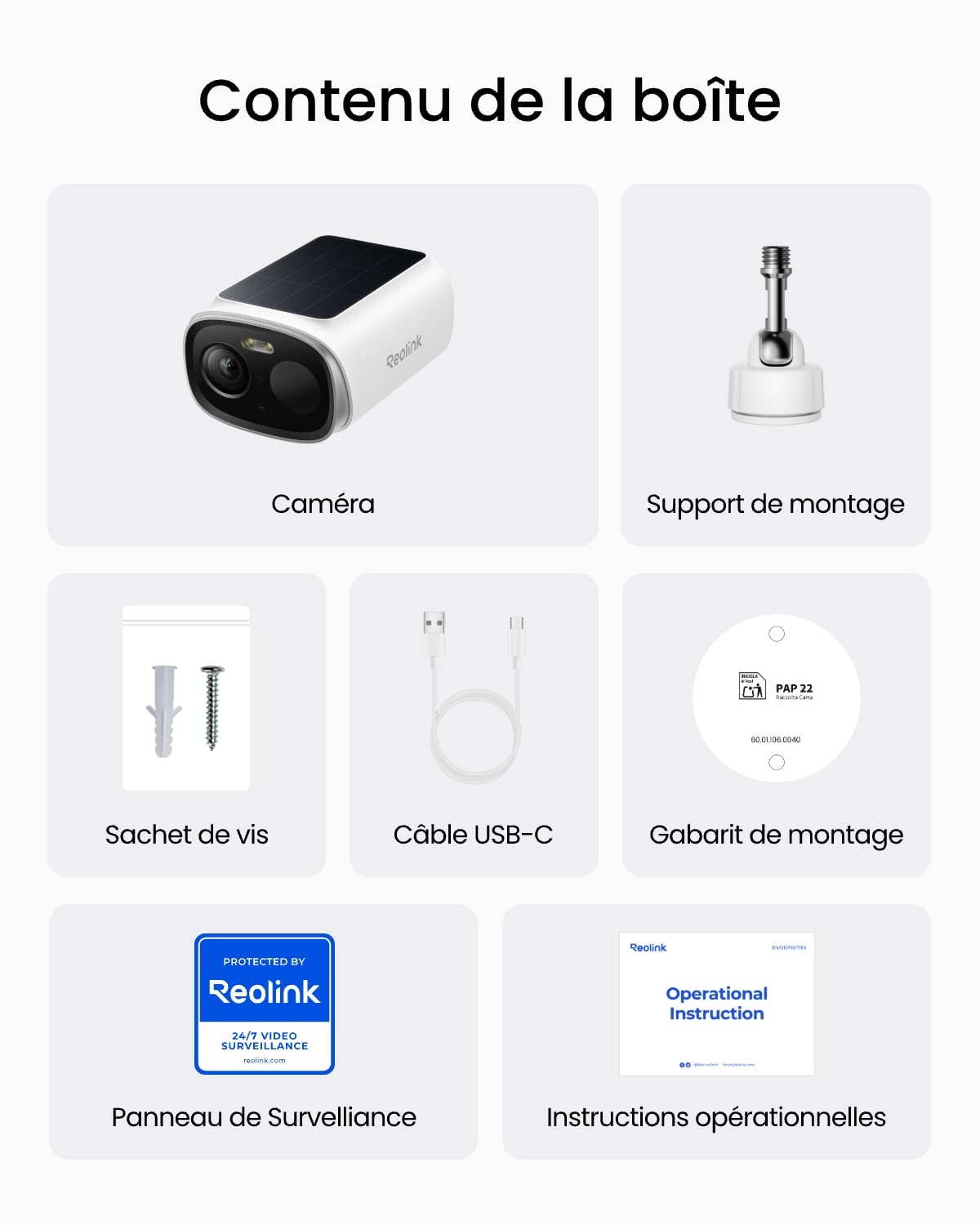 Reolink 3K 5MP Camera Exterieur sans Fil, Wi-FI 6 Double Bande, Argus Solar | Détection IA Personne/Véhicule/Animal, Vision Nocturne Couleur, Stockage Local sans Abonnement, IP67, Panneau Solaire Intégré