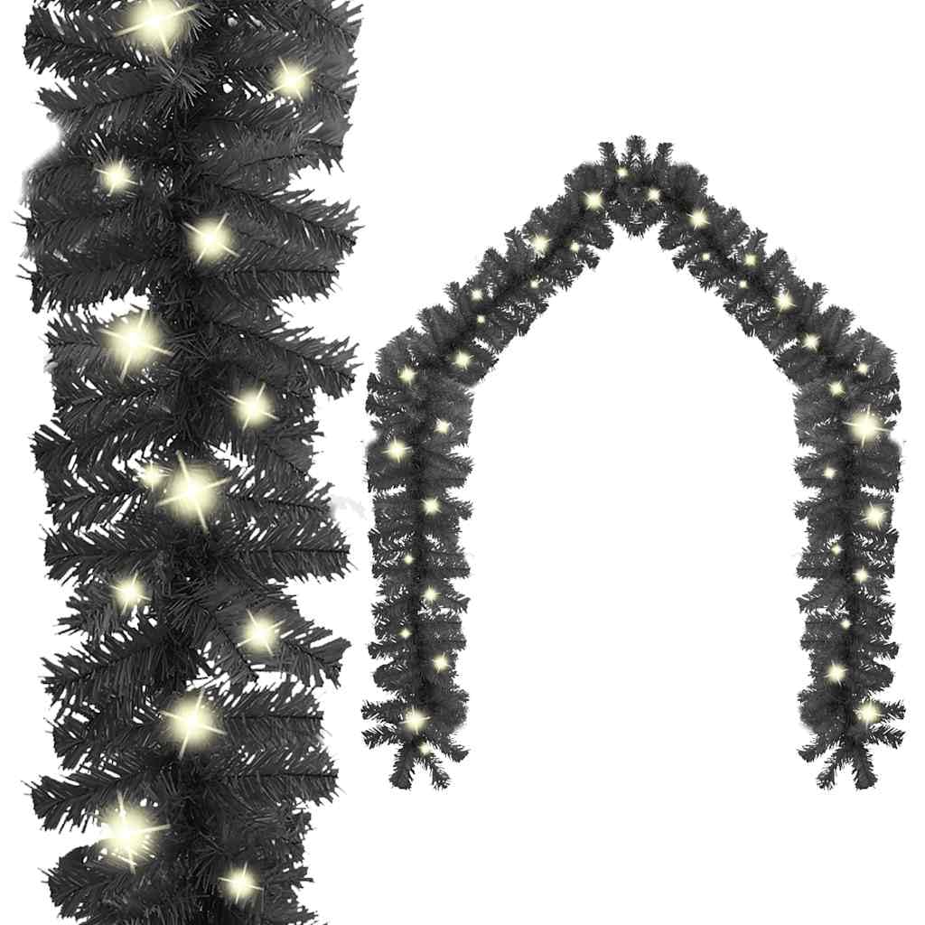Vidaxl Christmas Garland With Led Lights 10 M Black Garlands from B&Q