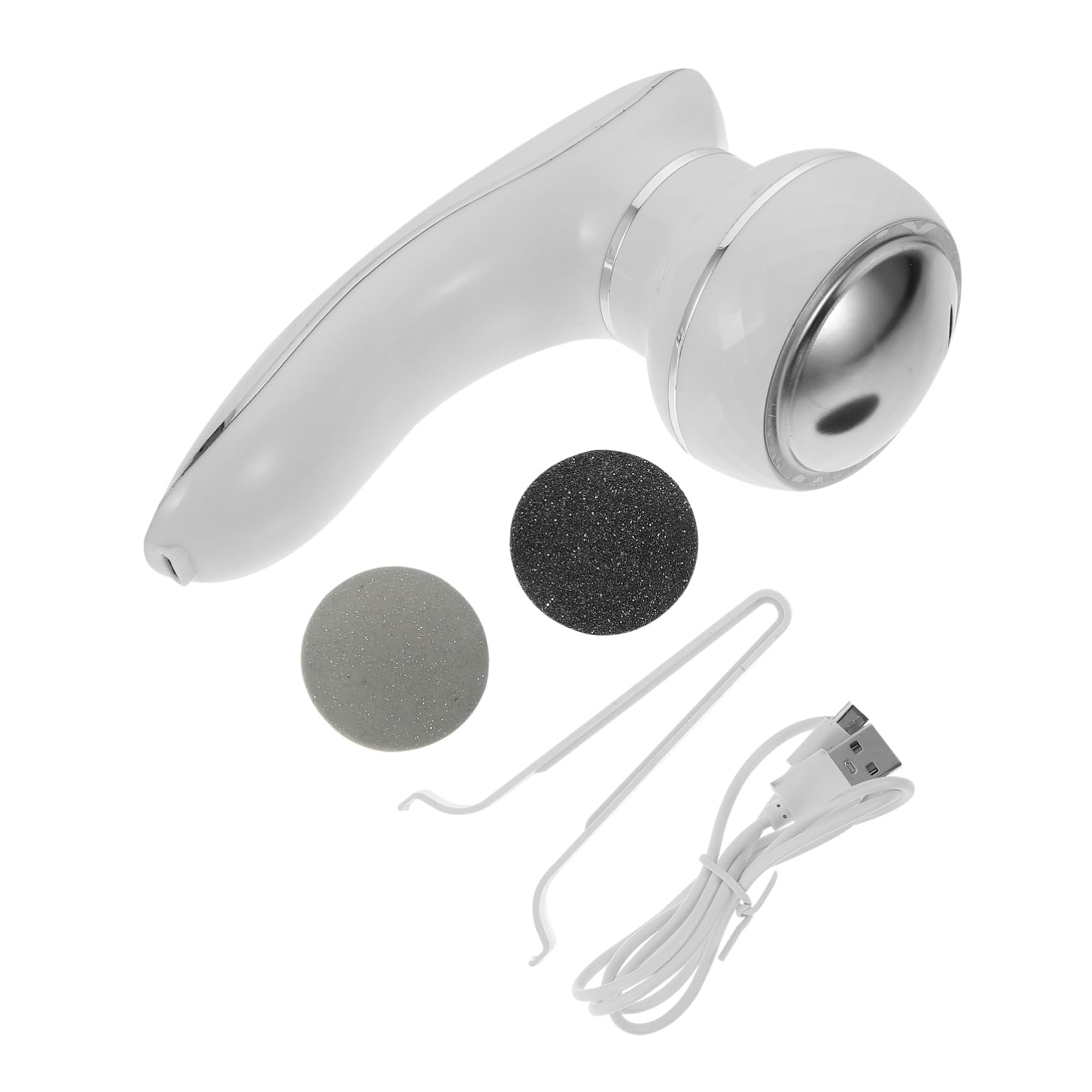 HONMEET 1Set Electric Remover Rechargeable Foot File Tool for Dead Skin Ergonomic Design for Smooth Feet Safe for Cracked Heels Calluses