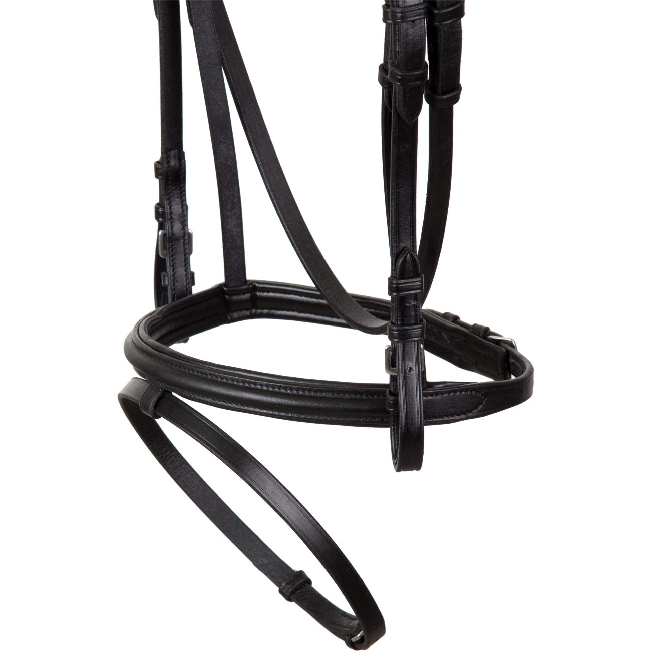 Produktbild von Heinick Bitless Bridle „Crossover“ – Gebisslose Zäumung Für Pferde, Mit Anatomischem Genickstück, Gepolstertem Nasenriemen & Edelstallschnallen – Für Sensibles Und Junges Pferd (WB/VB, Schwarz)