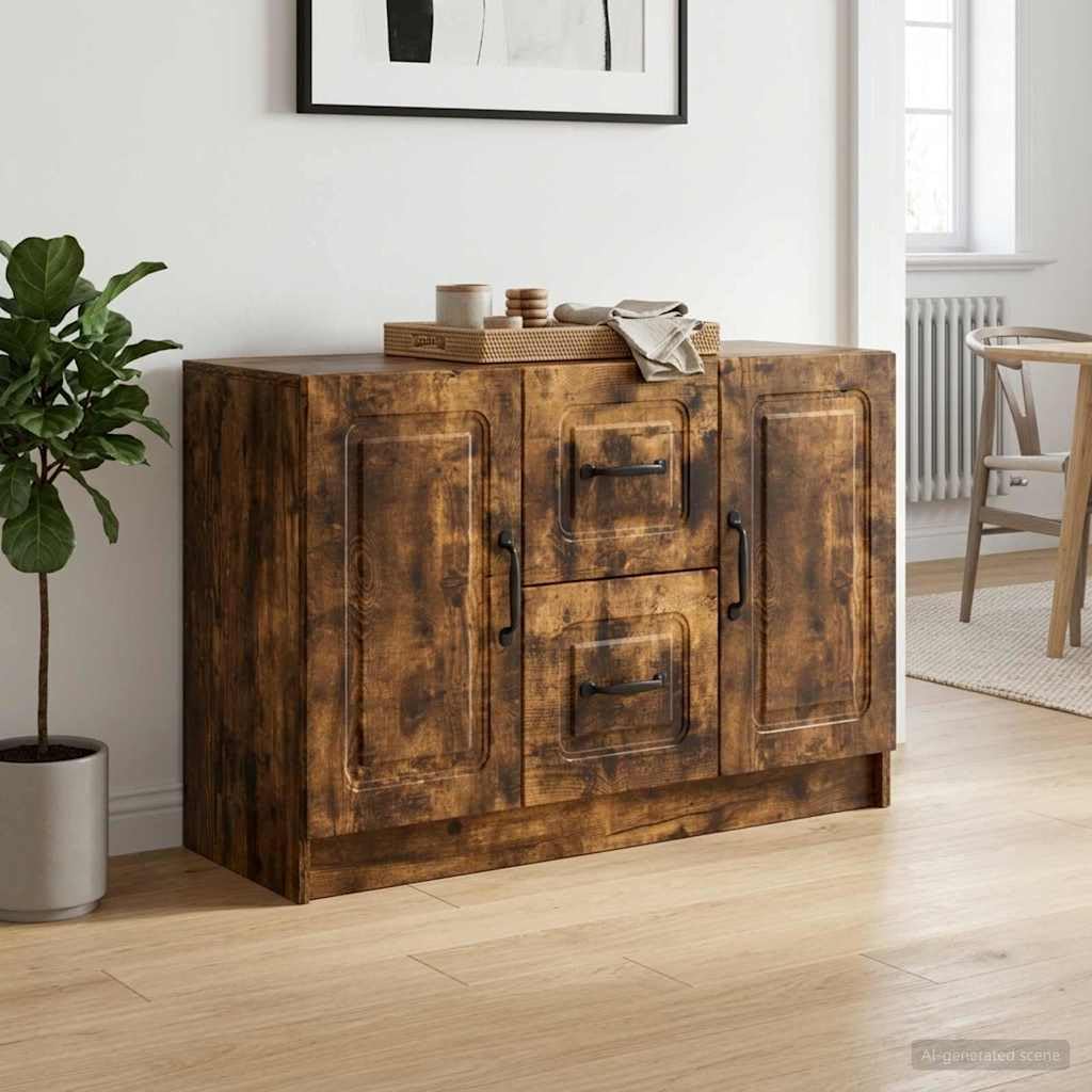 Credenza in rovere affumicato, 89 x 34,5 x 57 cm, in legno