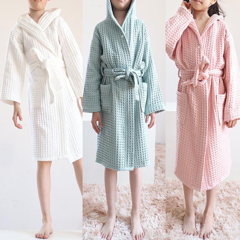 Albornoz NiñO Albornoz NiñA Piscina Pijama Universal Suave,Transpirable,Absorbente Agua,Grueso,Doble Capa,con Capucha de AlgodóN,para NiñOs y NiñAs