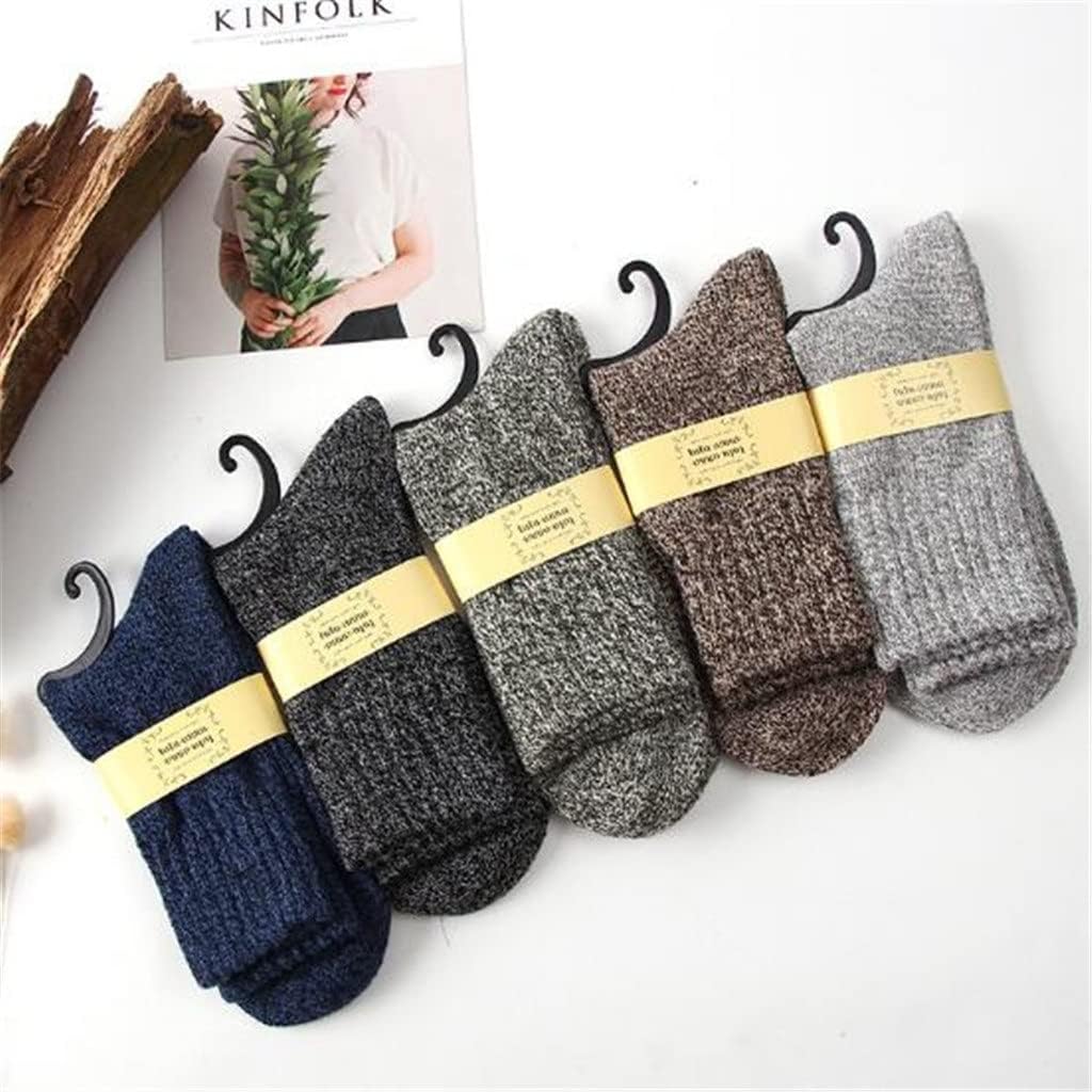 5 Pair/set Men's Socks Stripe Casual Thick Cotton Winter Warm Male