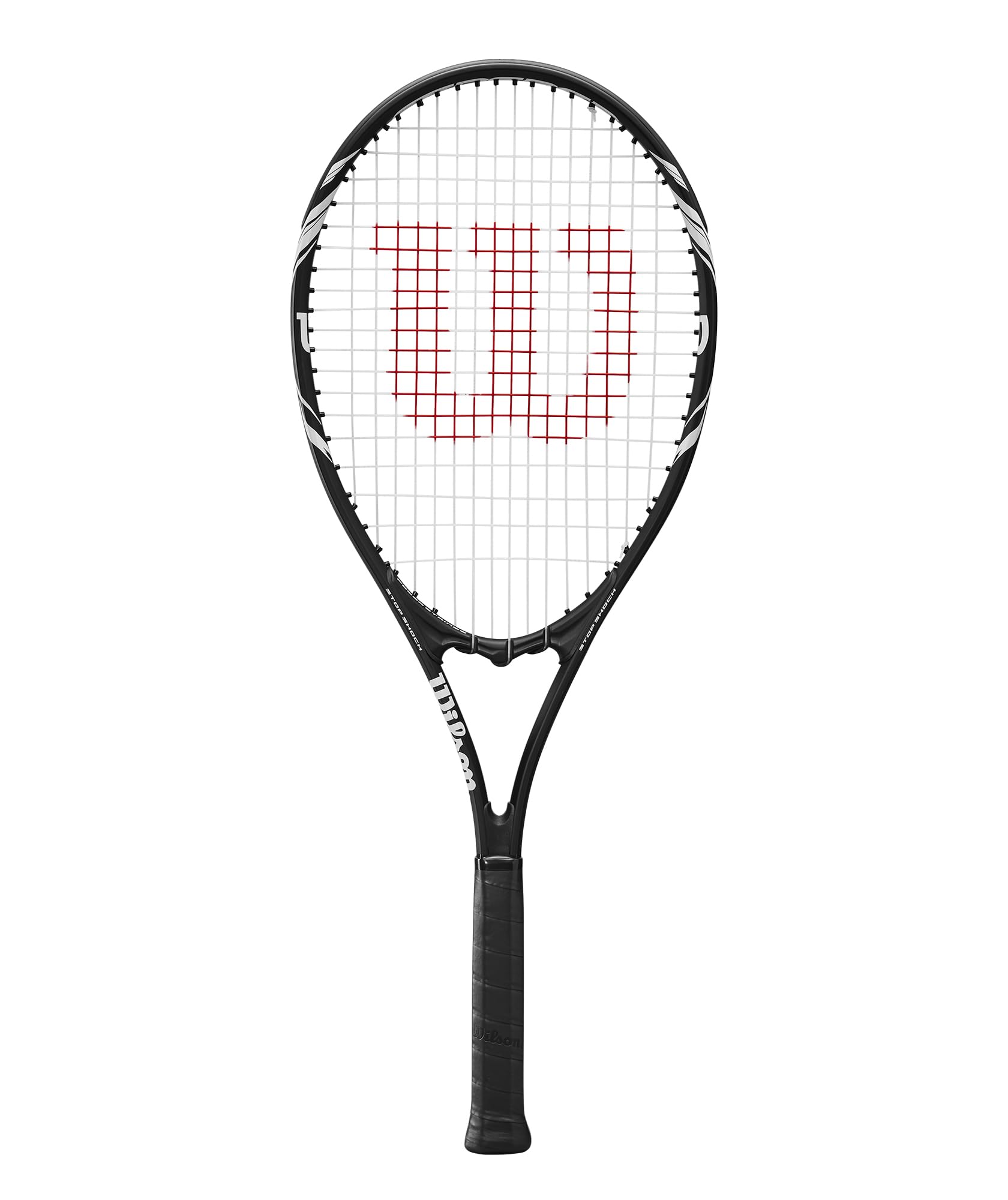 Wilson Federer Adult Tennis Racket (Various Bundle Options) Black/White Series (Racket Only)