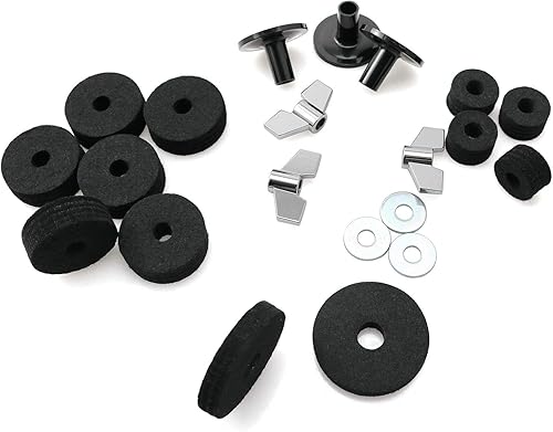 Miniatura 4 de 21 piezas de platillos accesorios de repuesto para platillos de fieltro Hi-Hat Clutch Felt Hi Hat Cup Felt Platillos Mangas con Base Tuercas y