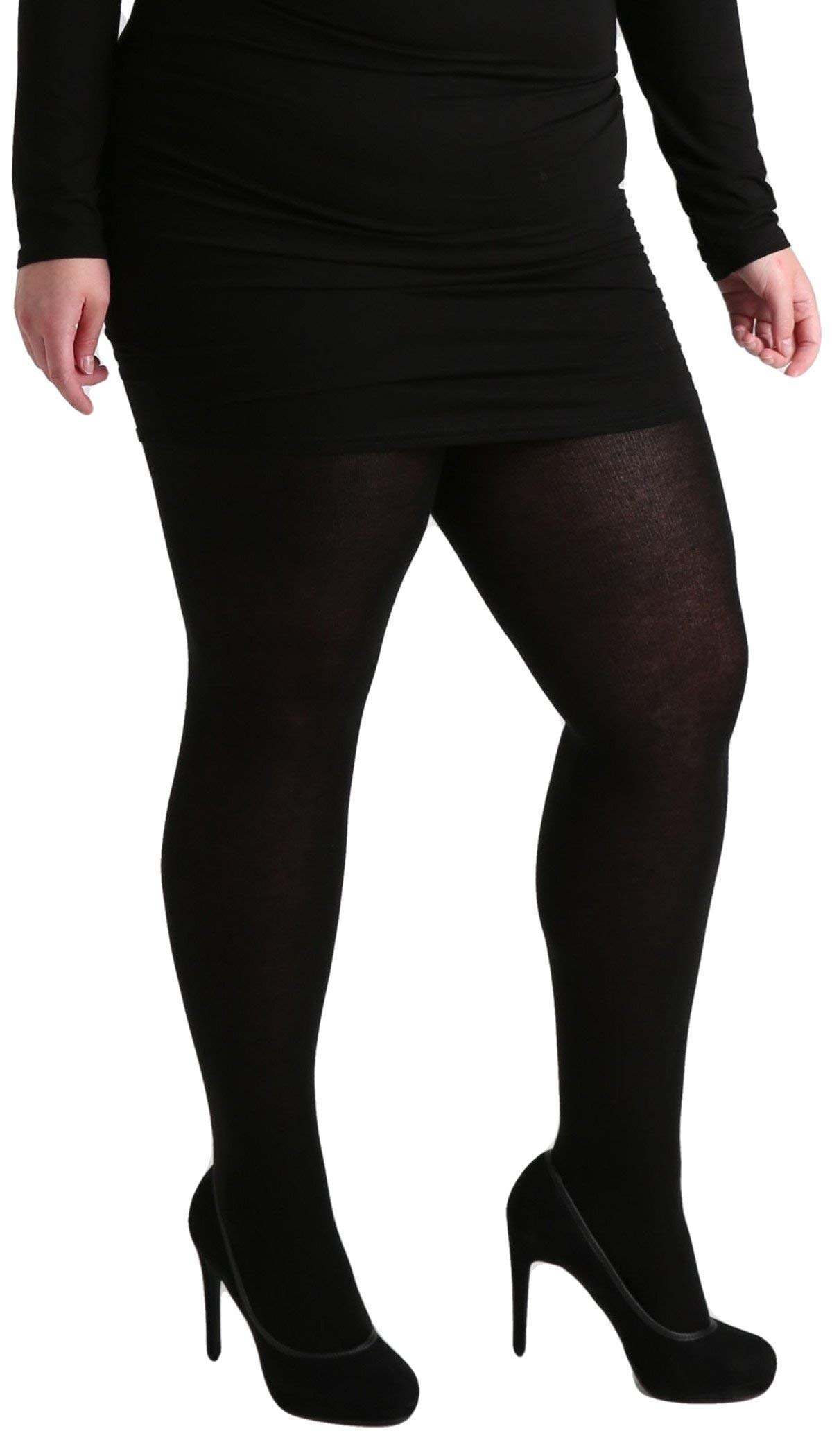 Pamela Mann Women's Black 50 Denier Maxi Opaque Tights-Xxl